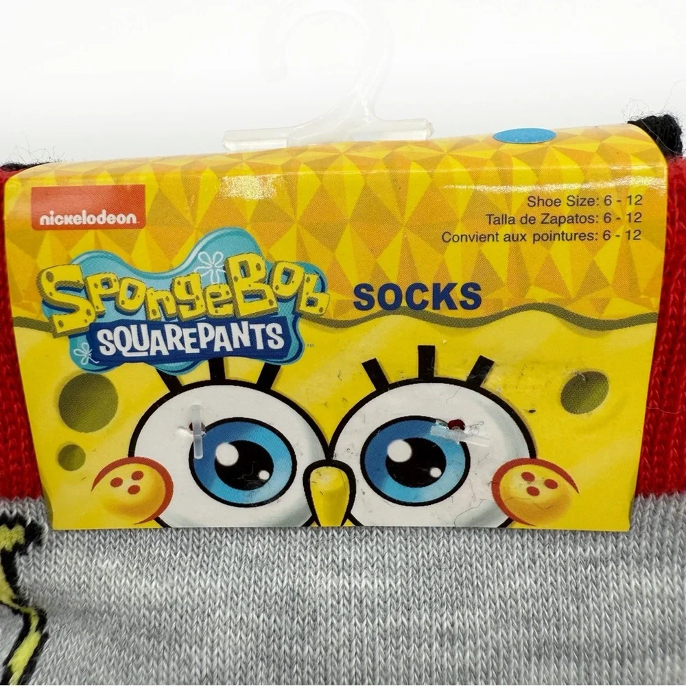 SpongeBob Crew Socks Mens Womens Mr. Krabs Krabby Patties Nickelodeon Y2K Gift